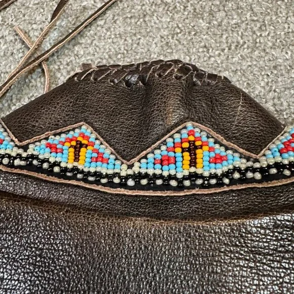 Leather Gallery NWT Deadstock Western Cowgirl Fringe Beaded Brown Coat Sz Medium - Picture 8 of 8